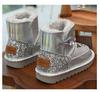 2025 Winter New Arrivals: Girls' Waterproof Snow Boots with Fleece Lining, Cartoon Design, Warm Cotton, for Little Girls