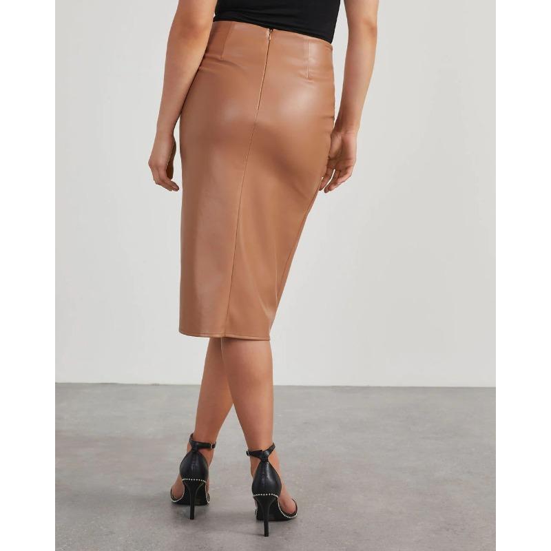 VEZFAA Lässige Röcke für Damen mit einfarbigem Druck im Sommer- und Frühlingsstil