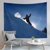 Winter Snow Mountain Tapestry Extreme Skiing Tapestry Natural Scenery Tapestry Home Living Room Bedroom Dorm Decor Tapestries