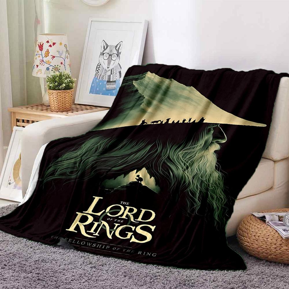 1pc The Lord of the Rings Blanket Lightweight Flannel Throw For Sofa, Bed, Travel, Camping, Livingroom, Office, Couch, Chair, And Bed