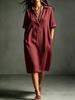 European and American summer new women's sleeveless vest skirt V-neck fungus edge loose dress