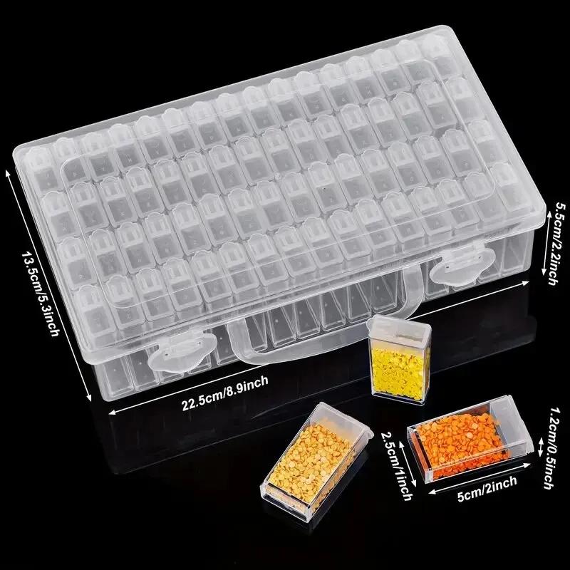 Kunststoff-Aufbewahrungsbox mit mehreren Fächern, Aufbewahrungsbox für Diamond Painting Perlen, Aufbewahrung für DIY-Bastelarbeiten, Schmuckaufbewahrungsbox