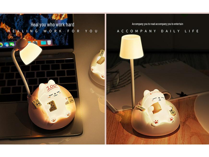 Cute Cat Night Light: Adjustable Soft Glow for Baby Feeding & Eye Protection