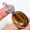Tiger Eye Gemstone Handmade 925 Sterling Silver Jewelry Pendant 2.60" KJ-223