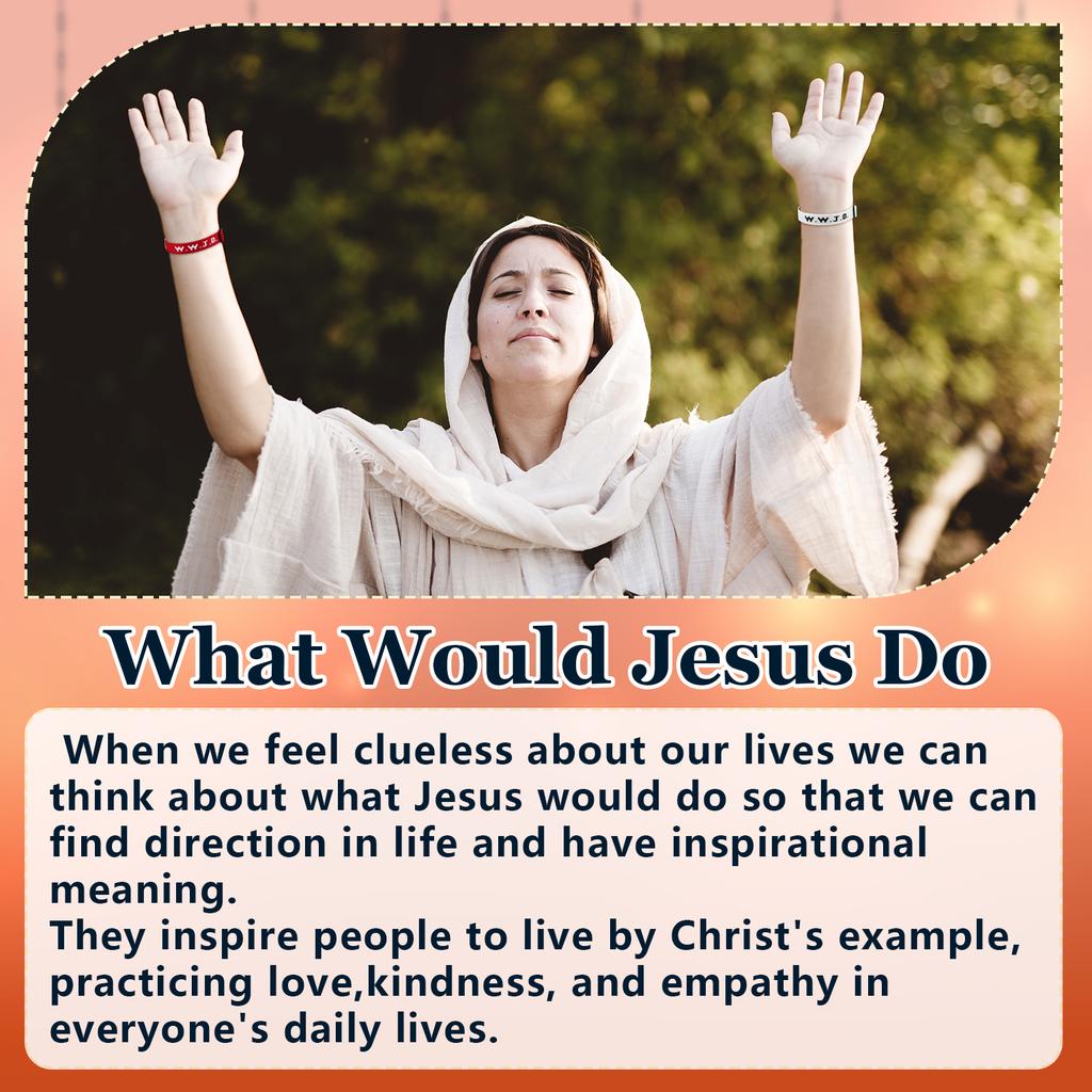 60Pcs Webbing Bracelets What Would Jesus Do Bracelets-S Christian Gifts Wwjd Bracelet Jesus You Christian Bracelets-S Bulk Adjus