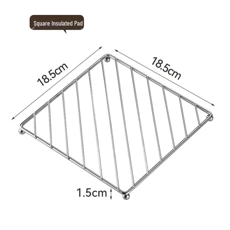 

304 Stainless Steel Square Kitchen Trivet & Steamer Rack