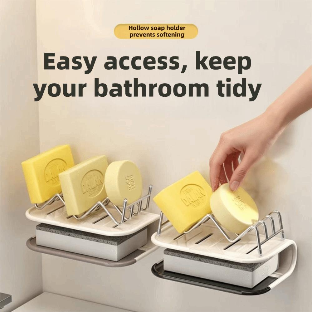 Space Saving Bathroom Soap Dish M Rack Soap Drain Box Simple Bathroom Soap Tray  Household
