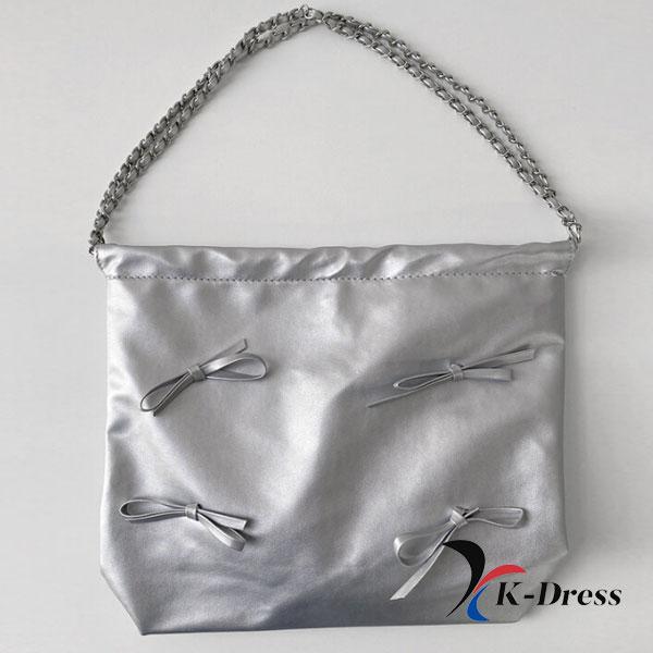 Poneck Ballet Core Fita Corrente Prata Bolsa de Ombro Grande