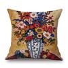 Modern Art Abstract Flower Oil Painting Flower Vase Still Life Floriculture Cinema Lobby Decoration Pillow Case Cushion Cover