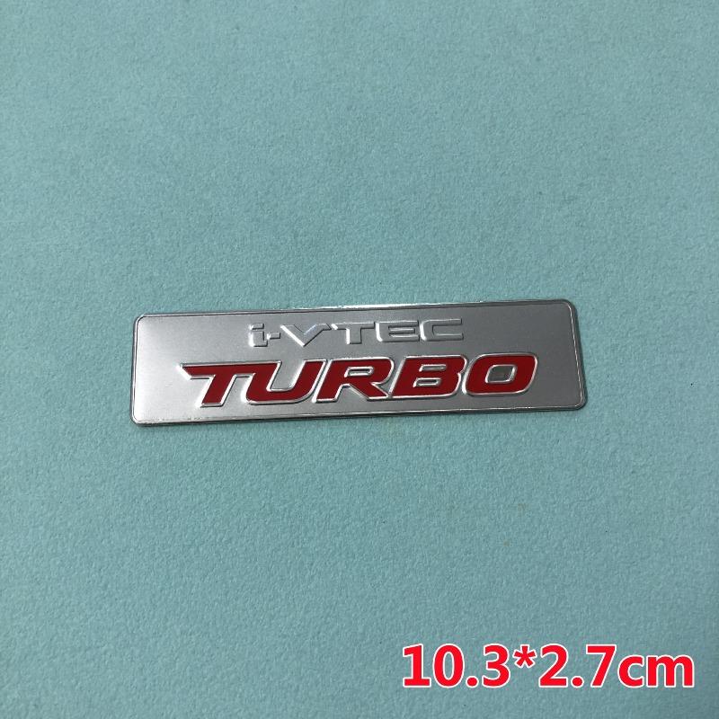 Suitable for CRV Odyssey i-VTEC TURBO metal sticker VTEC modified aluminum sticker