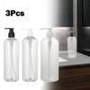 Bathroom Home Bottles Soap Dispenser Shower Storage Transparent 3pcs 500ml Container Cream Lotion Portable Pump