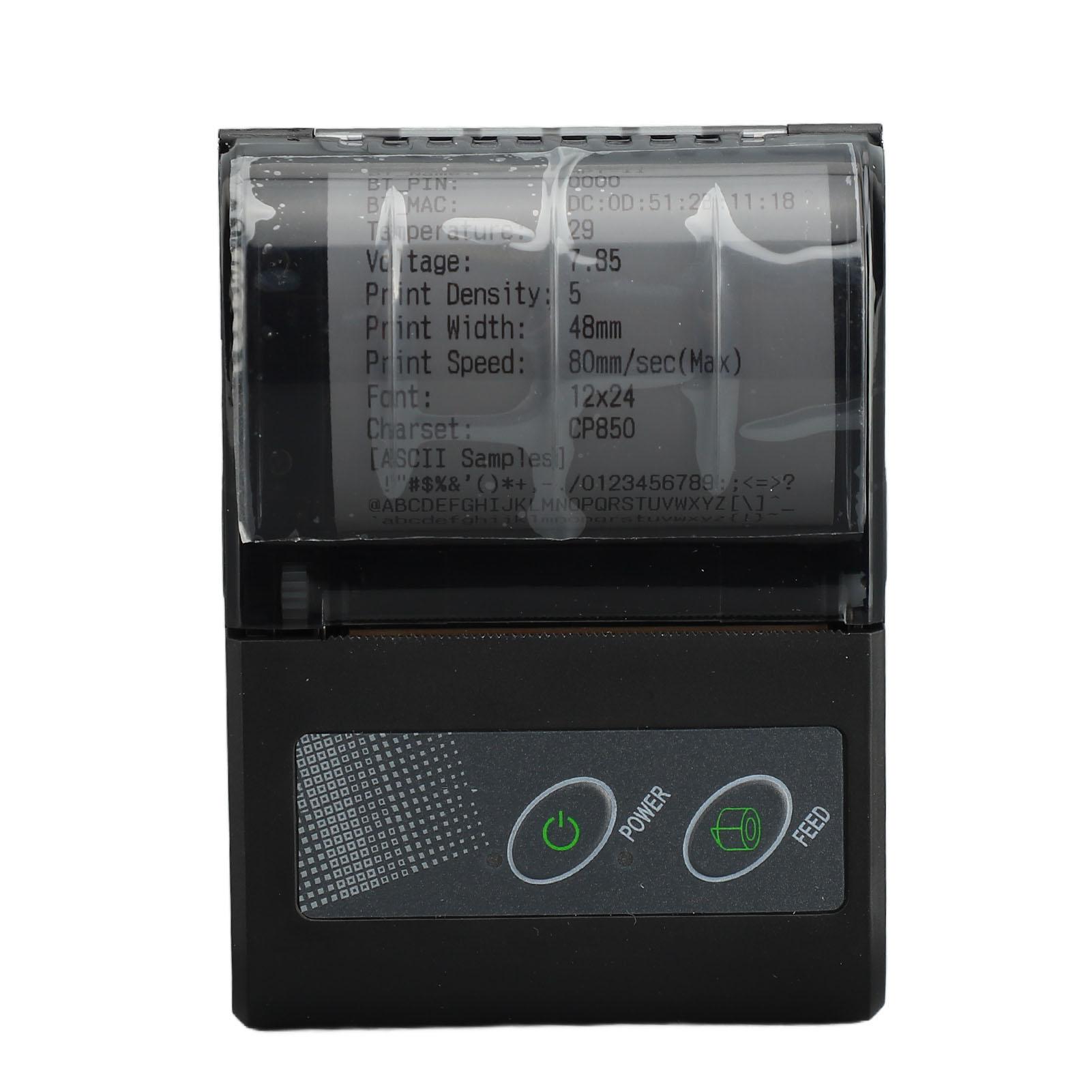 

58mm Mini Bluetooth Receipt Printer Portable Label Maker Pocket Inkless Thermal Printer for US Plug