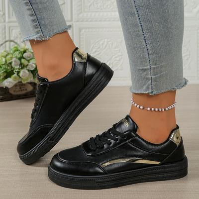 Women Shoes Lightweight Casual Shoes Fashion Walking Shoes White Lace-up Sneakers Plus Size Platform Vulcanized Shoe Size 36-41