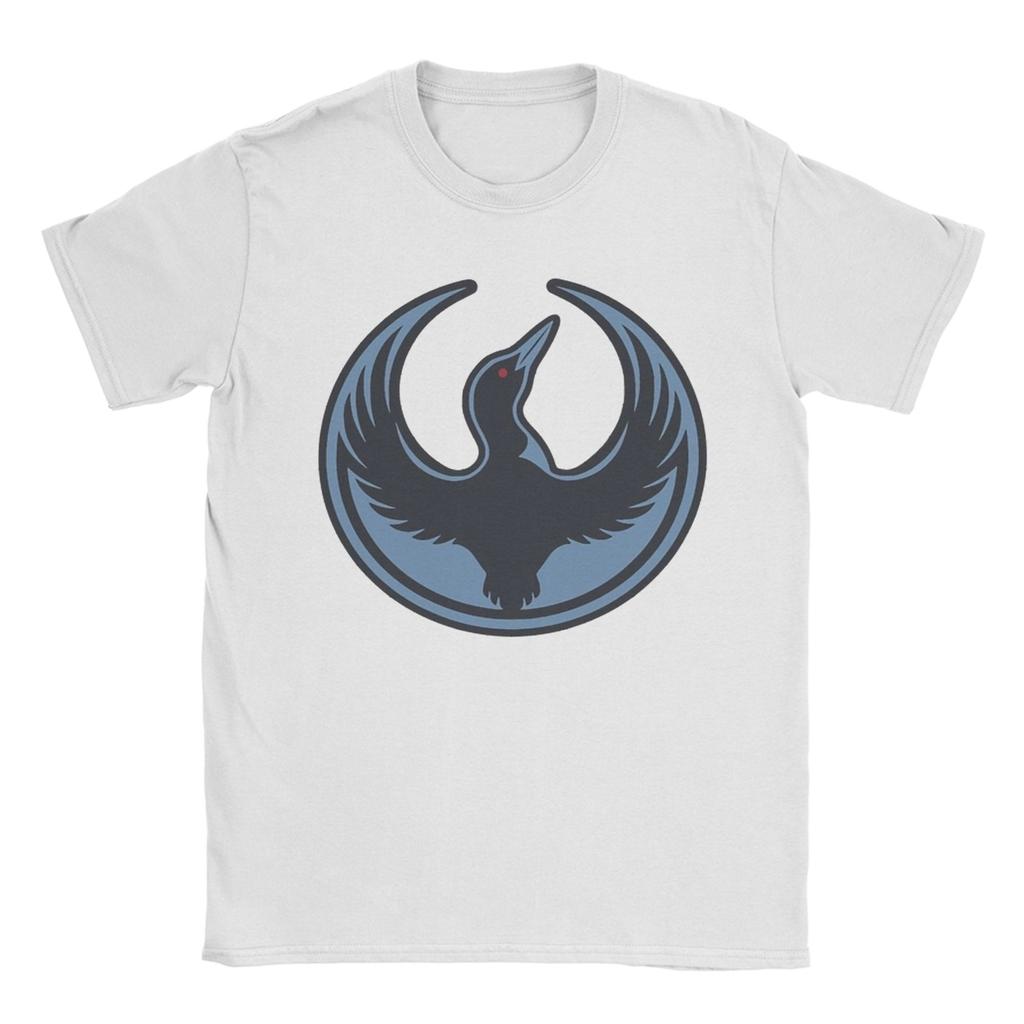 Mens TShirts Minnesota Loon and Trees in Moonlight Awesome Pure Cotton Tees Short Sleeve  T Shirt Round Neck Clothing 4XL 5XL