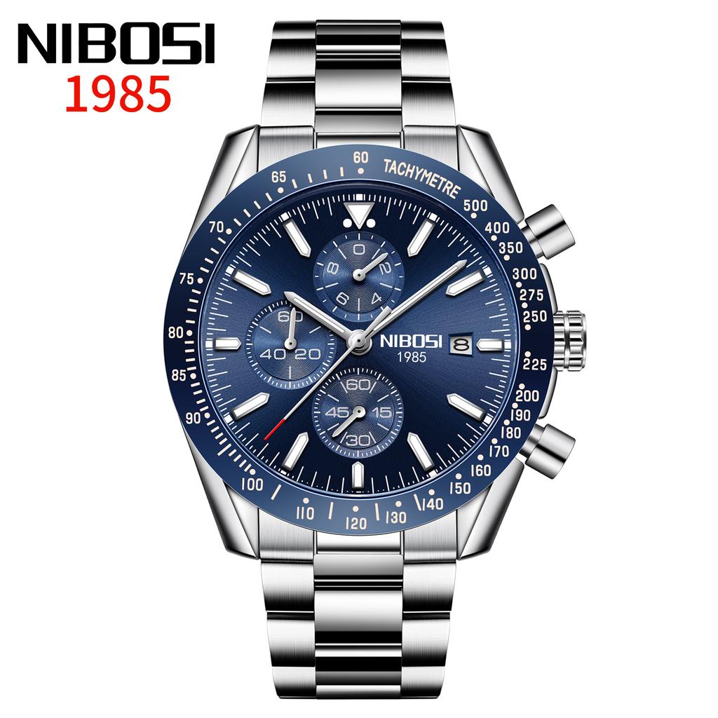 Men'S Large Dial Multi-Function Quartz Watch Luminous Waterproof Watch Men
