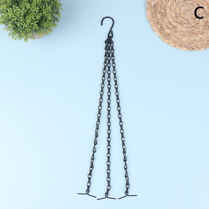 

40 см ротанговая подвесная цепочка для цветов, корзина, цепочка, цветочный горшок, гидропонные растения, инструменты для выращивания, садовые украшения с 3 крючками