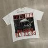 VibeStreet Streetwear Vintage Lavé Diamant Crop Top pour Homme Col Rond Manches Courtes Coupe Ample Coton Strass T-shirts Oversize