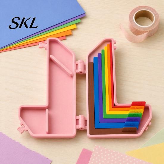 Easy Layering Alignment Guide 7Pcs/Set Paper Crafting Guides, Color Coded Tools with Storage Case, Card Making Tool And Matting Spacers Size Tabs for