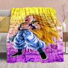 Coperta in Flanella Anime Dragon Ball - Morbida Calda Perfetta per Divano, Biancheria da Letto Campeggio Viaggio Ufficio Decorazione Casa -QJY