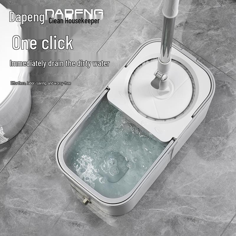 2025 Rotating Spin-Dry Mop with Bucket - Effortless No-Wash Cleaning for Easy Home Use