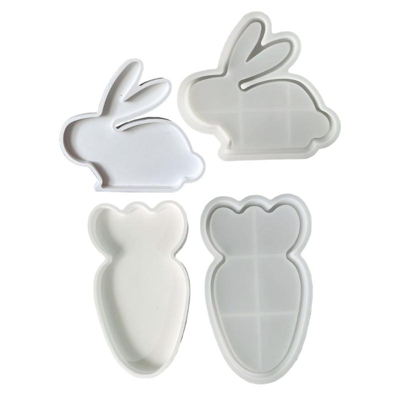 Food Grade Silicone Baking Mould With Rabbits Carrot Designs For Resin Craft Party Decorations
