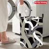 Collapsible Laundry Basket Large Round Waterproof Fabric Hamper Dirty Clothes Storage Bin Toy Organizer with Handles