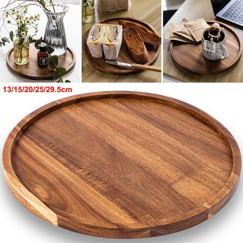 Drewniana taca do serwowania Duża drewniana patera Taca dekoracyjna Taca na herbatę i jedzenie