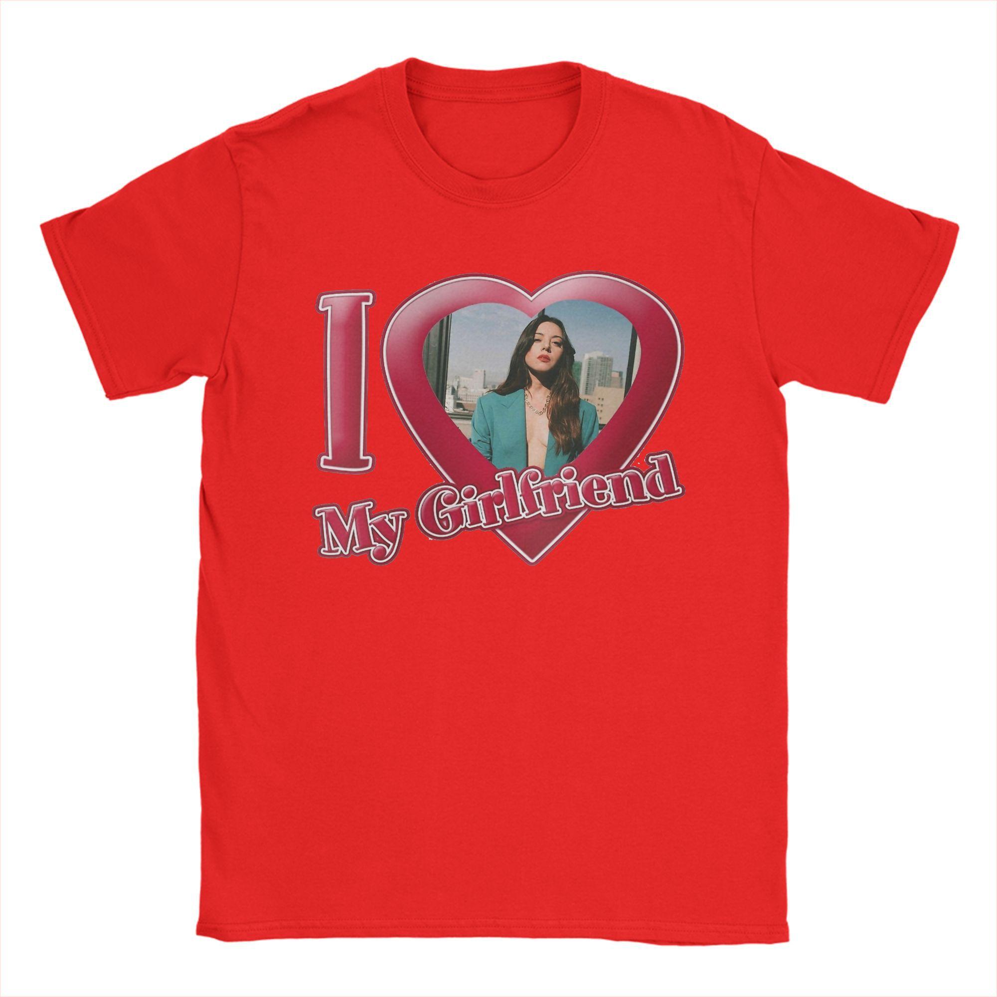 

I Love My Girlfriend Aubrey Plaza Green Witch T Shirt Unisexs Pure Cotton Humor TShirt O Neck Tee Shirt Short Sleeve Clothes S