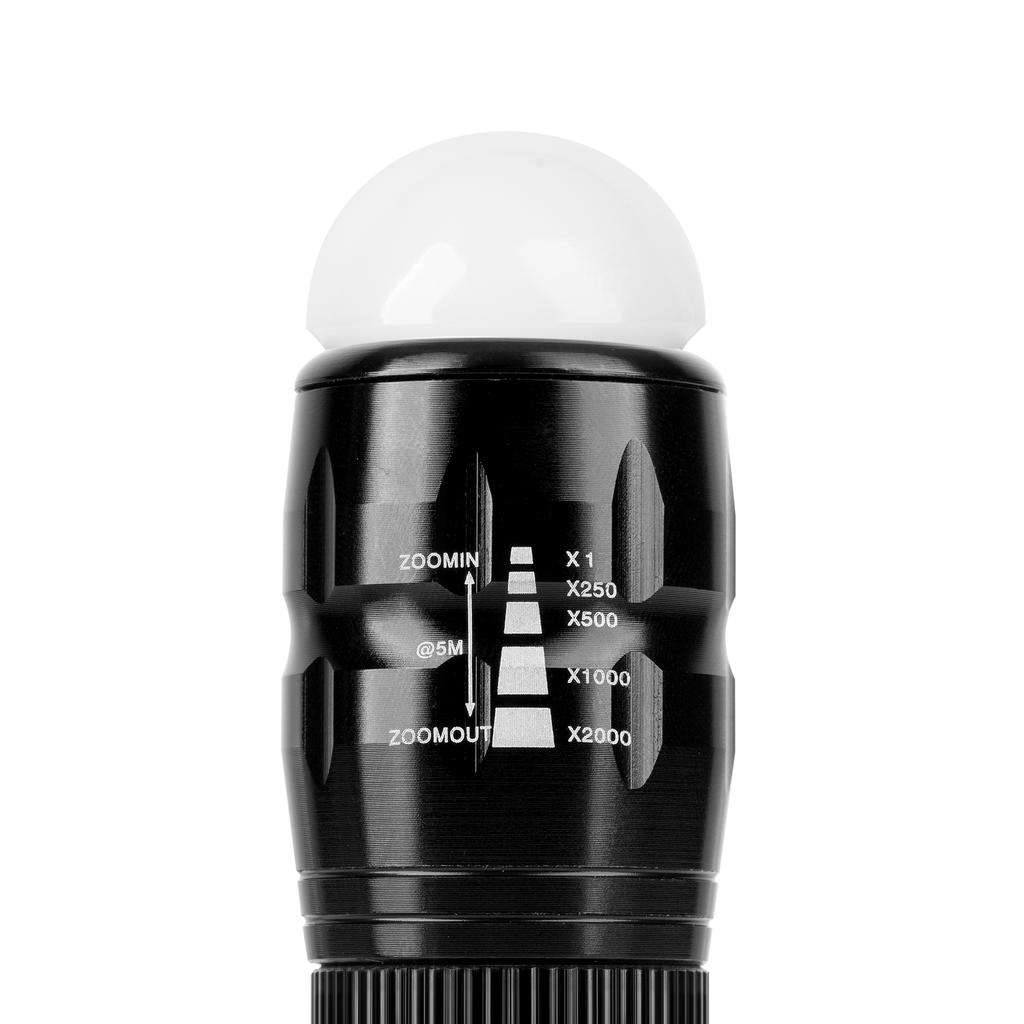 Rebel 5W 400 lm Zoom Aluminum Hand Flashlight IP20 4 x 1.5 V AAA