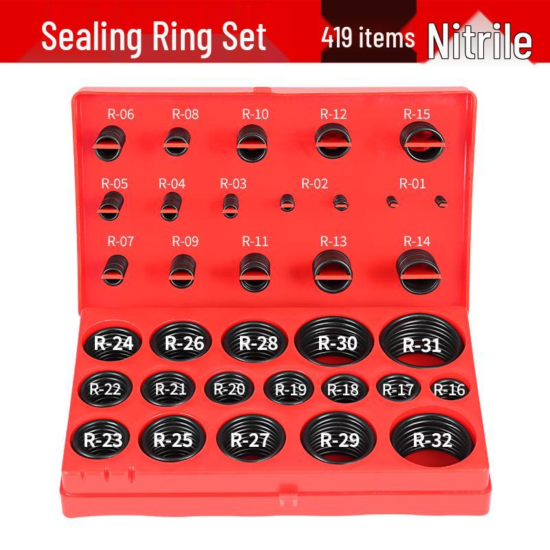 Nitrile Rubber O-Ring Kit: Oil & Heat Resistant for Auto A/C Repair