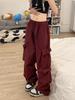 Women's American Retro Wide-Leg Pleated Jogger Pants - Hip Hop Style, Casual & Versatile