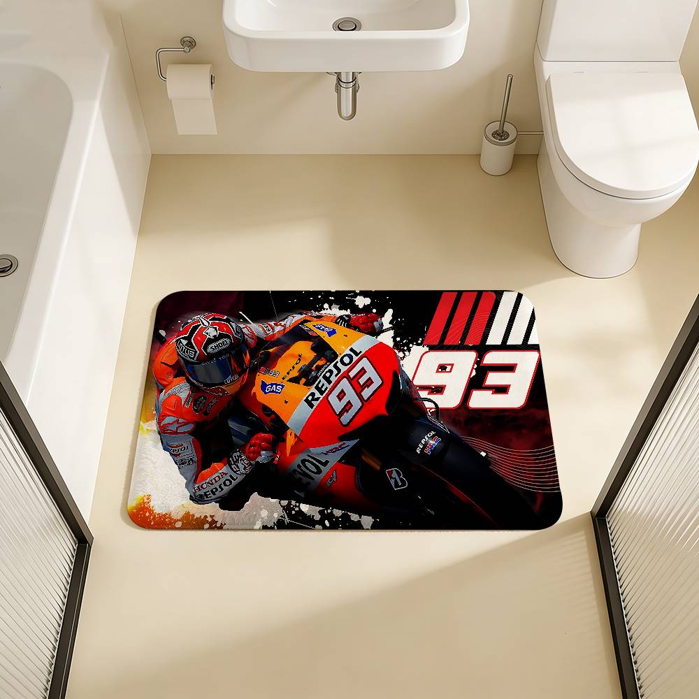 M-Marquezs 93 Logo Room Mats Anti-slip Absorb Water Long Strip Cushion Bedroon Mat Household Carpets