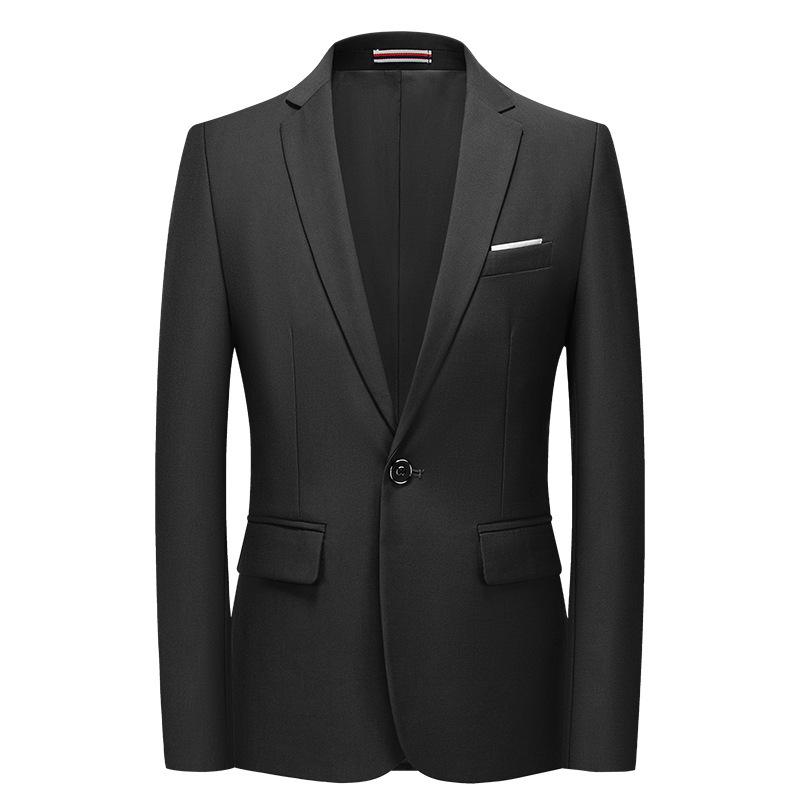 2025 Spring/Autumn Men's Solid Color Single-Button Business Casual Suit Jacket