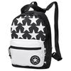 Go Lo Star Print Polyester Backpack Unisex Backpack Black White 10018467-A02