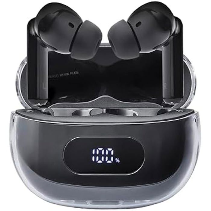 Intenso Buds Plus TWS T310AE Écouteurs sans Fil avec réduction Active du Bruit, ENC, Bluetooth et jusqu'à 25 Heures de Lecture de