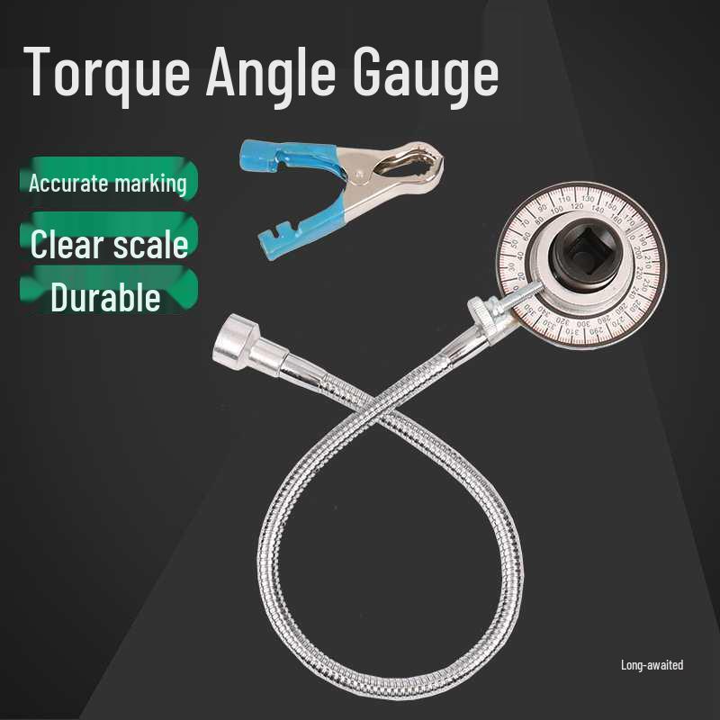 Magnetic Clip-on Torque Wrench with Angle Gauge & Pointer