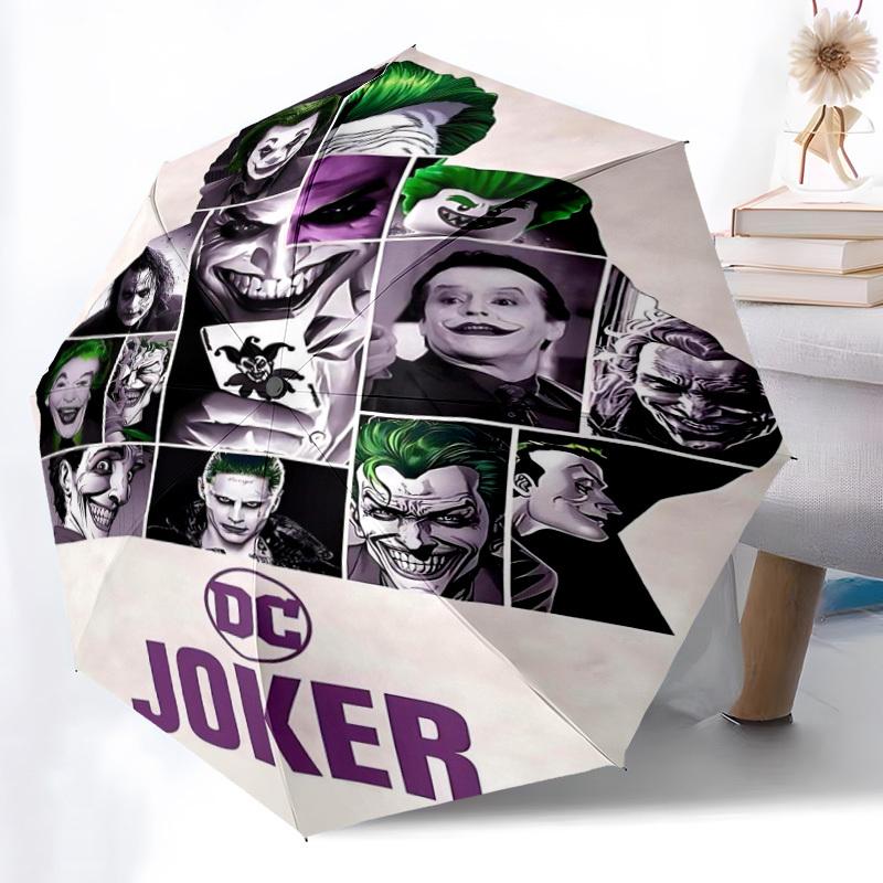 1PC Joker DC Automatic Open/Close, 8-Rib Durable Frame Compact Travel Umbrella for Men & Women S1222034