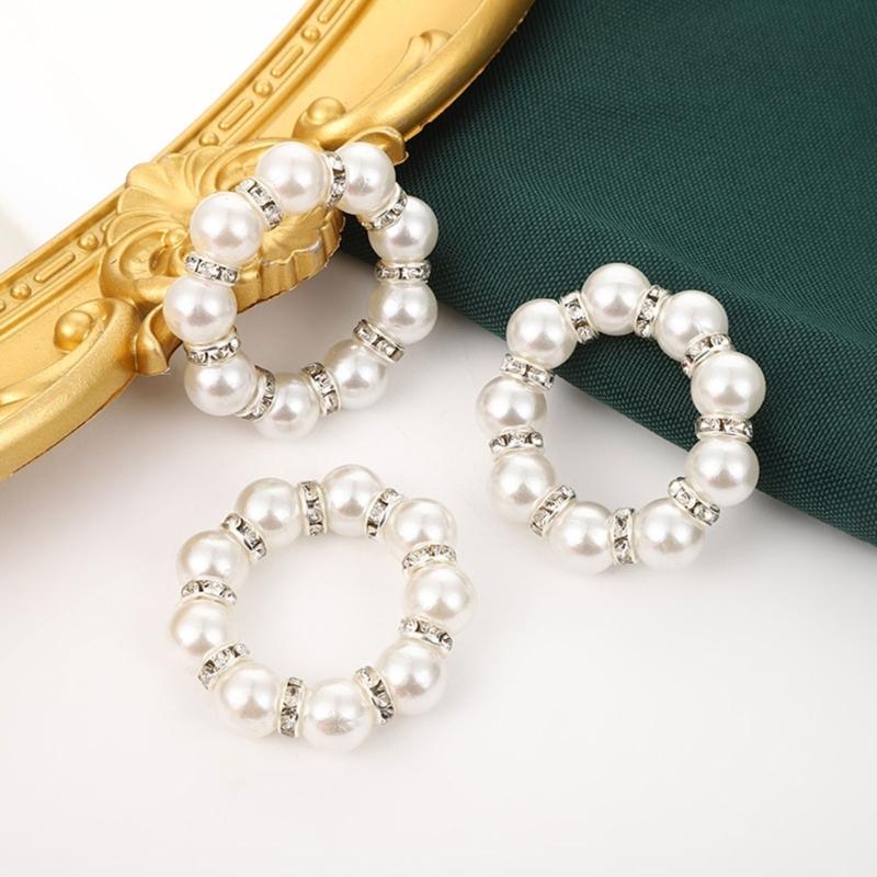 Unique Table Ornaments for Sophisticated Settings Chic Table Accessories Eye catching Pearls Napkin Rings