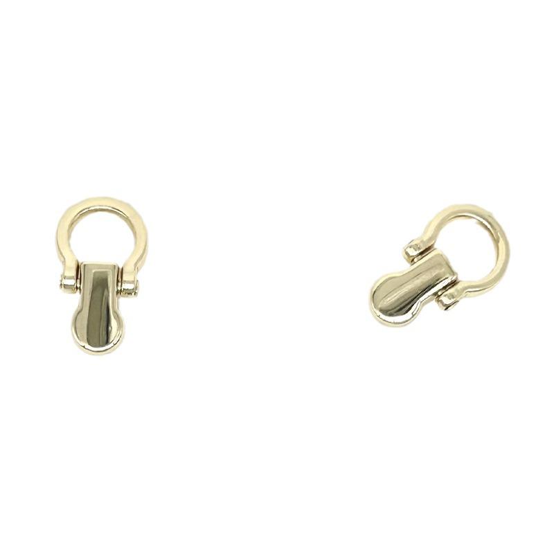 Zinc Alloy Ear Buckle Monk Head Ring with Nipple Stud for Phone Cases