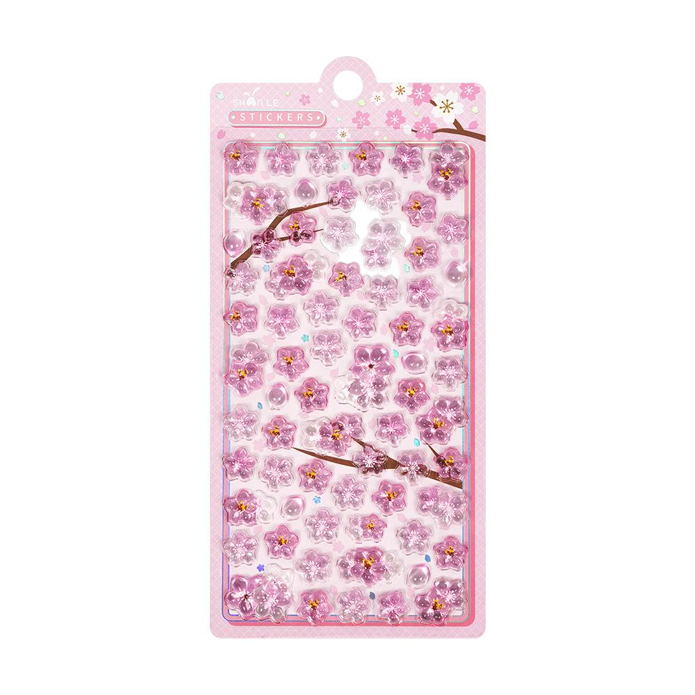 Cherry Blossom Petal Sakura Drop 3D Relief Stickers Scrapbooking DIY Journaling Stationery Diary Decor School Cute Stickers