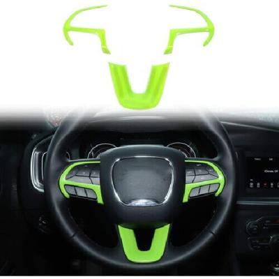 Green Steering Wheel Trim Cover for 15-20 Dodge Challenger/Charger/ Durango/SRT8