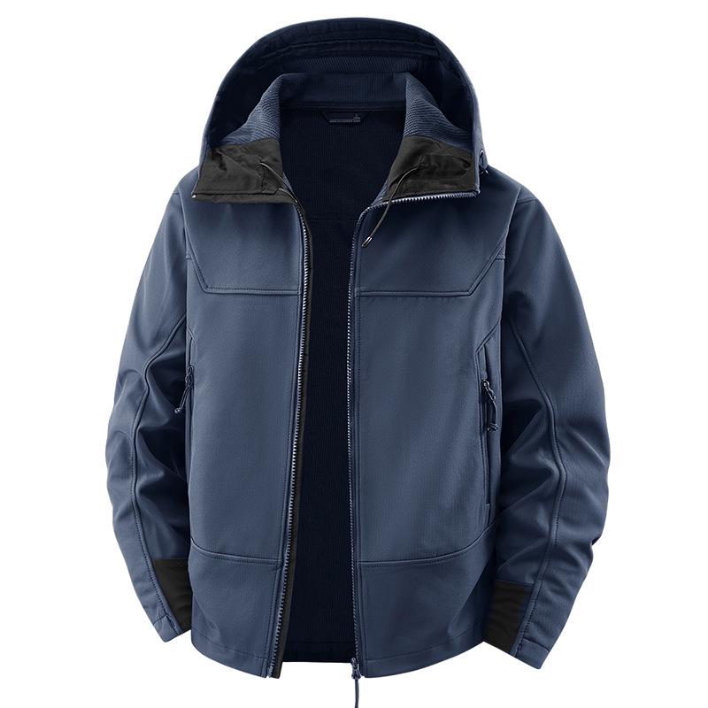 Cross-Season Outdoor Windbreaker: Hooded, Tactical Softshell Jacket for Autumn and Winter
