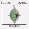 6pcs Real Natural Abalone Shell Geometric Charm Stainless Steel Charms For Jewelry Making Supplies Ocean Pendants DIY Materials