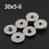 30x5-6mm Potente con fori Magnete al Neodimio N35 NdfeB Magneti Permanenti Rotondi Super Forti Magneti da Frigorifero Fai da te