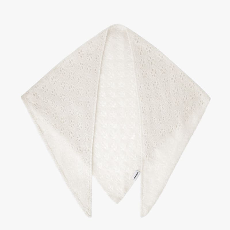 Mellotory 100% Kaschmir Häkel-Schal Stola (Elfenbein)