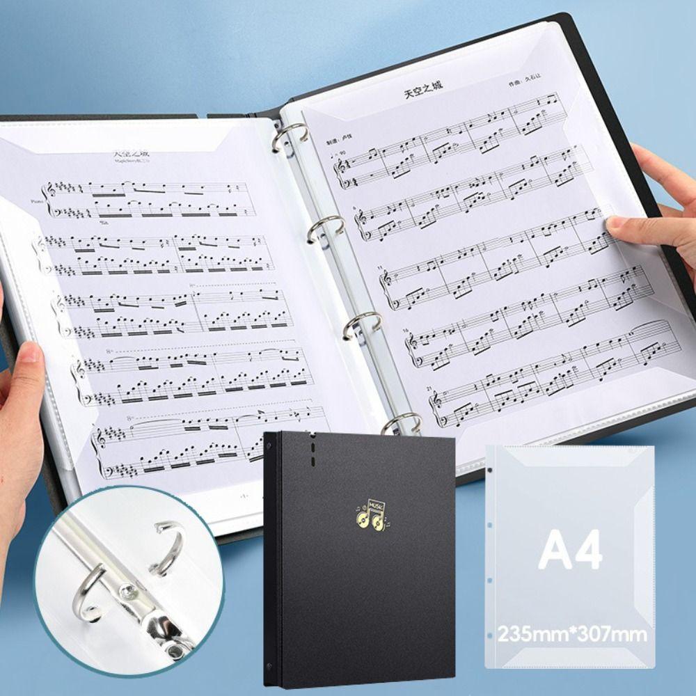 Transparent Music Score Folder A4 Piano Sheets Folder Creative Document Storage Organizer