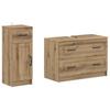 2 Piece Bathroom Cabinet Set UTRECHT Artisan Oak