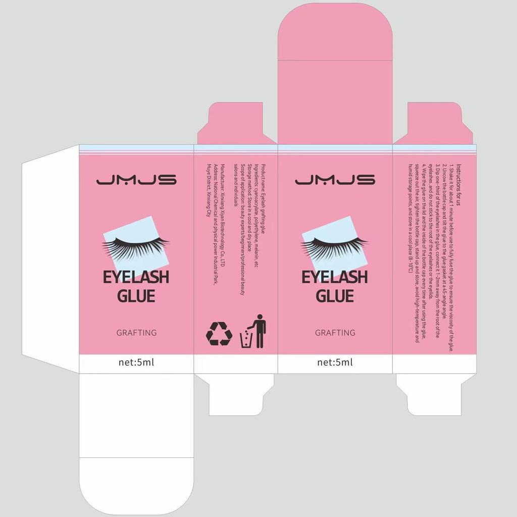 Ruoxuan Odorless Eyelash Glue: Beginner-Friendly for False Lashes & Open Eyes, DIY Application