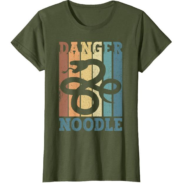 Snake Danger Noodle Retro T-Shirt