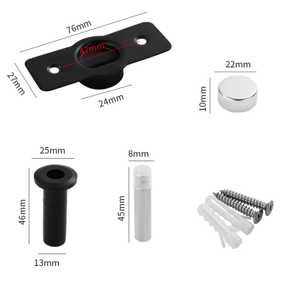 Door Holder Door Stops Ultra-thin Anti-collision Bathroom Block Limiters Catch Hardware Door Suction Home Décor